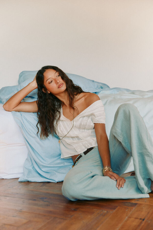Hoss Intropia Carola. Blusa rom&aacute;ntica Blanco