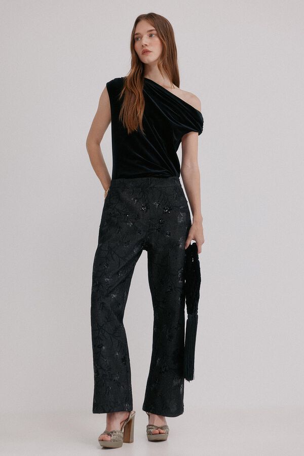 Hoss Intropia Marcela. Top asim&eacute;trico Negro