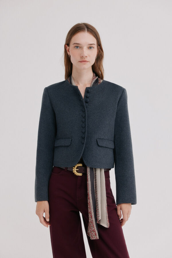 Hoss Intropia Erea. Blazer cropped Gris