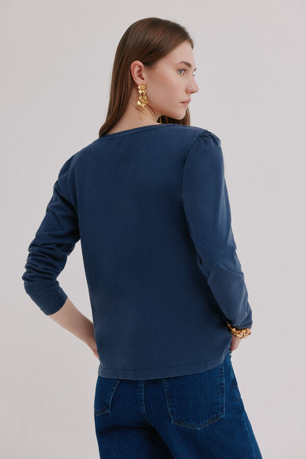 Hoss Intropia Mabel. Camiseta efecto lavado Azul marino