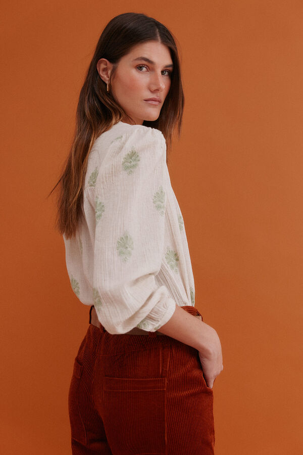 Hoss Intropia Grace. Blusa bordada Marfil