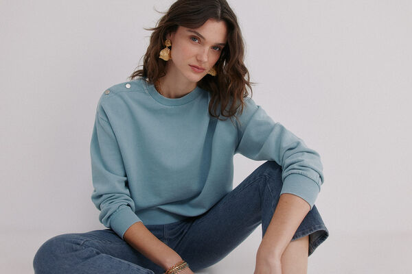 Hoss Intropia Maddie. Sudadera de cuello subido Azul