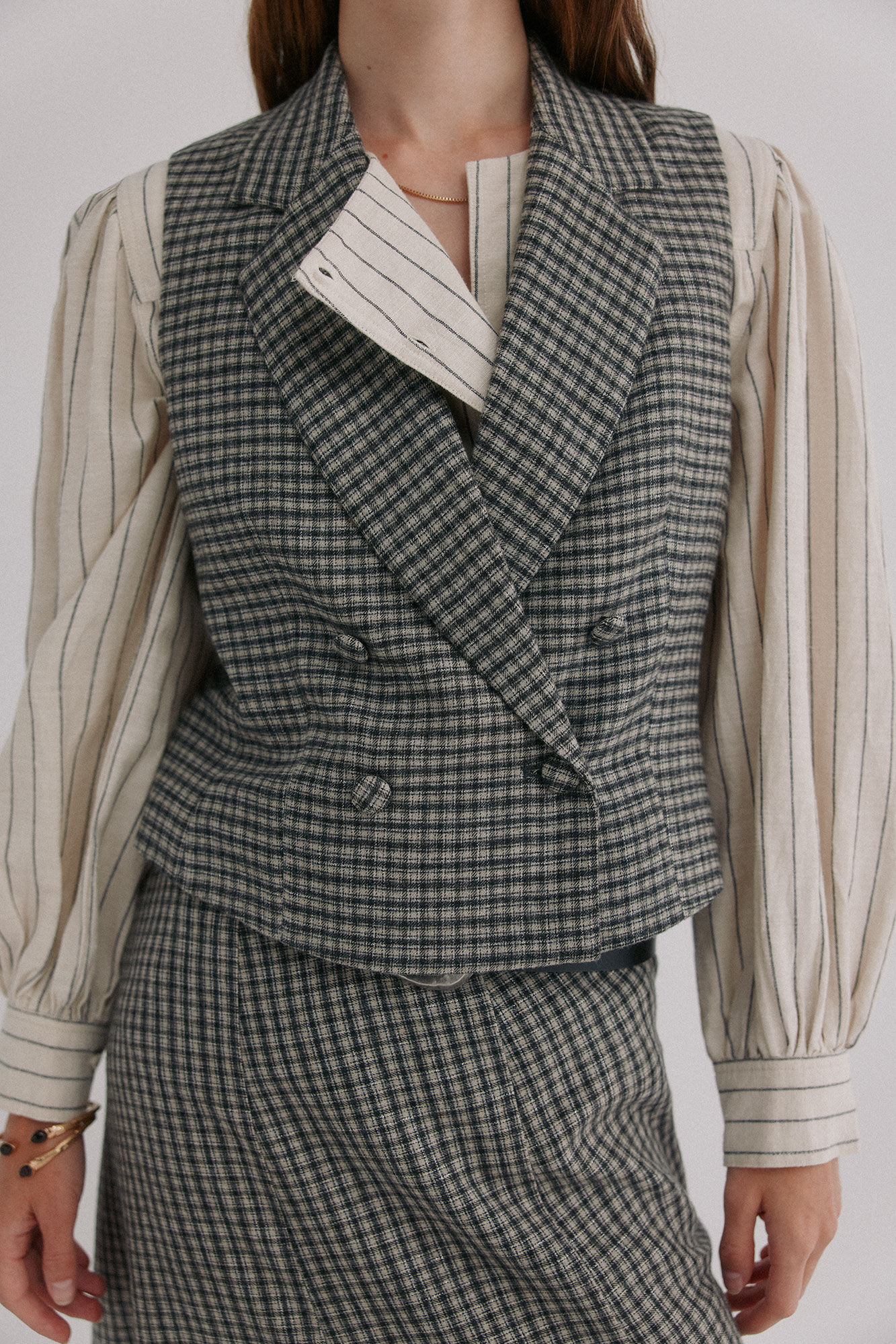 Hoss Intropia Elsa. Chaleco cuadros