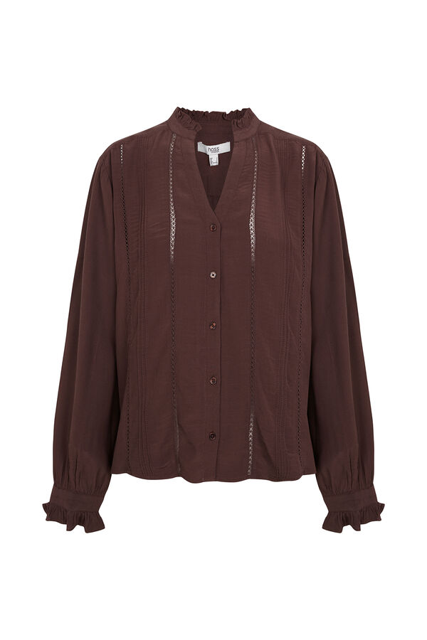 Hoss Intropia Clementine. Blusa manga larga Marron oscuro