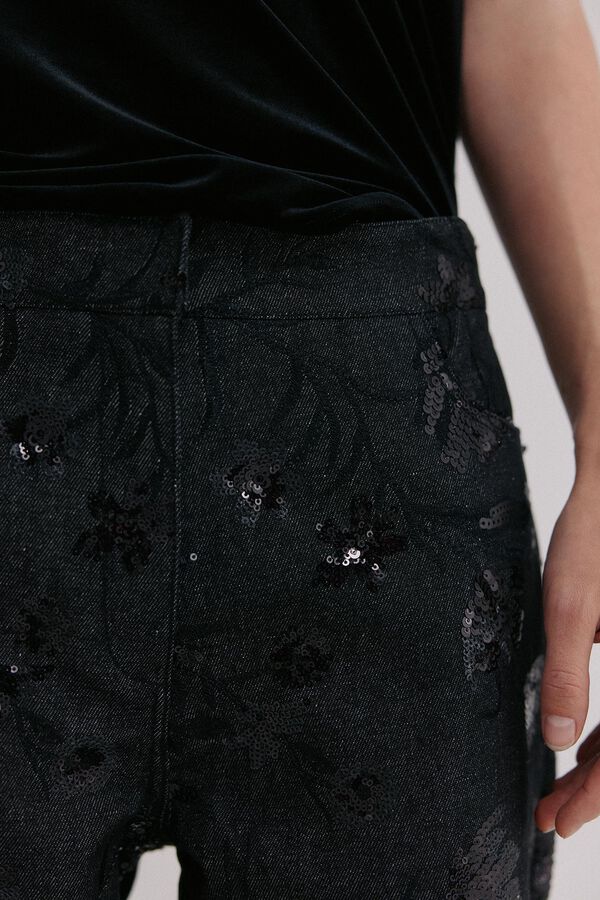 Hoss Intropia Becca. Vaquero bordado Gris oscuro