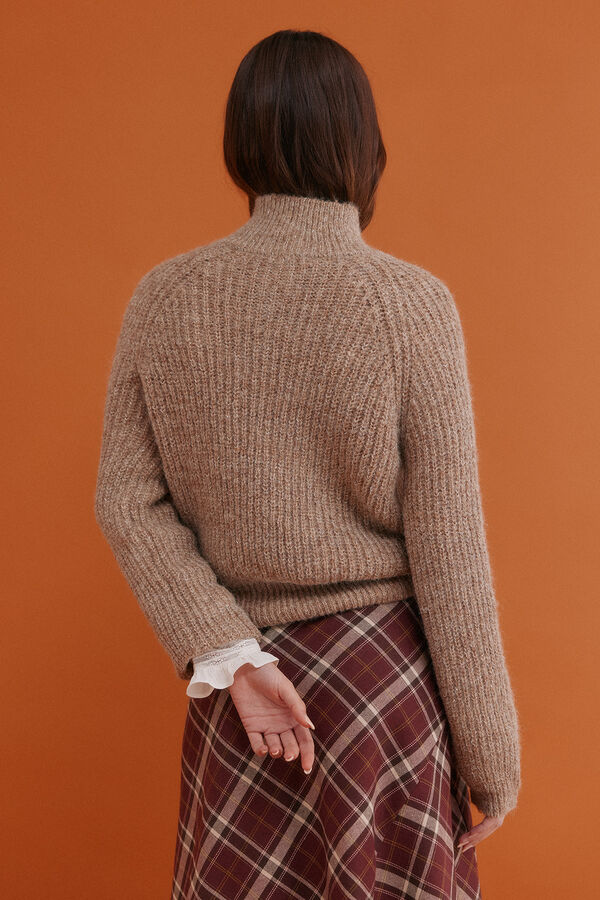 Hoss Intropia Irina. Jersey cuello perkins Beige