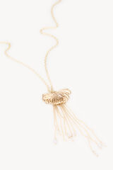 Hoss Intropia Luz. Collar largo hoja Dorado