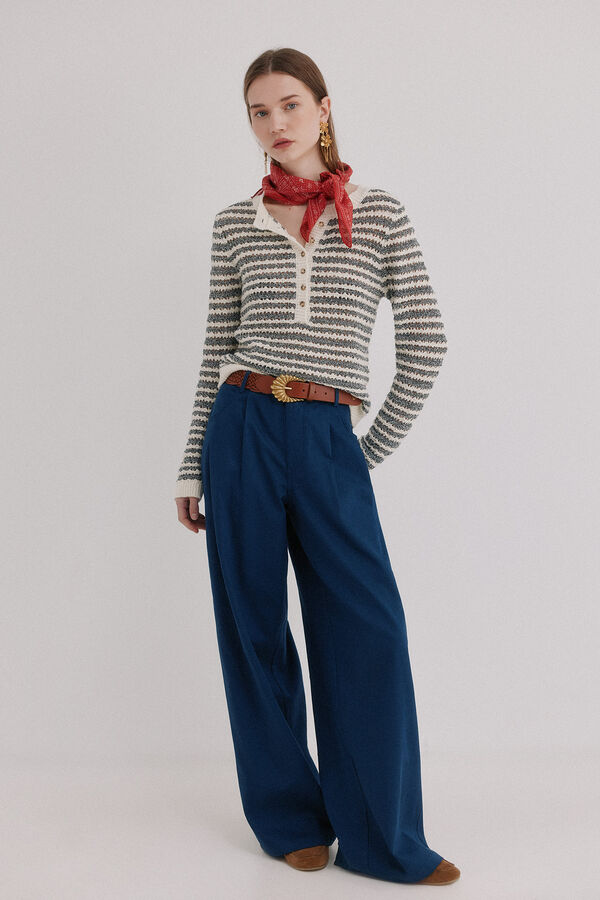 Hoss Intropia Ida. Jersey a rayas Azul marino