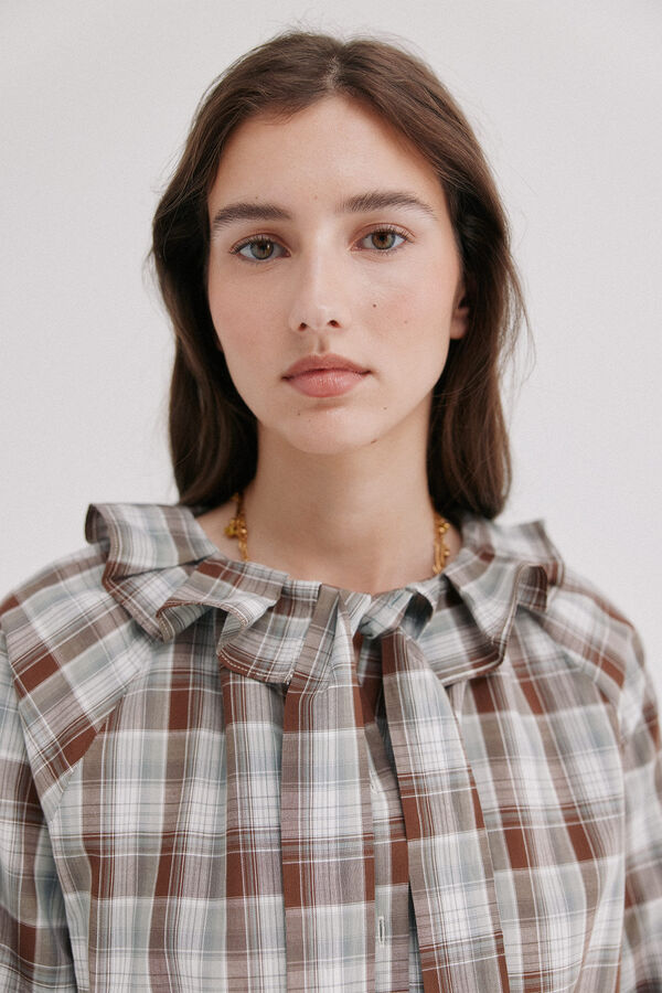 Hoss Intropia Celsa.Blusa cuadros Azul