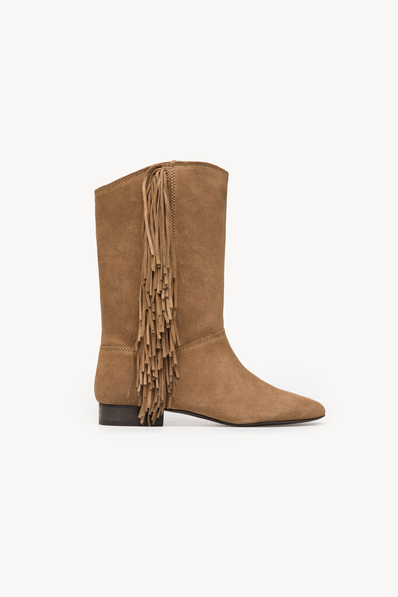 Hoss Intropia Lola. Botas serraje flecos