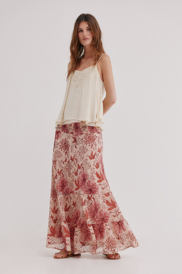 Hoss Intropia Rachel. Falda larga estampada Multicolor