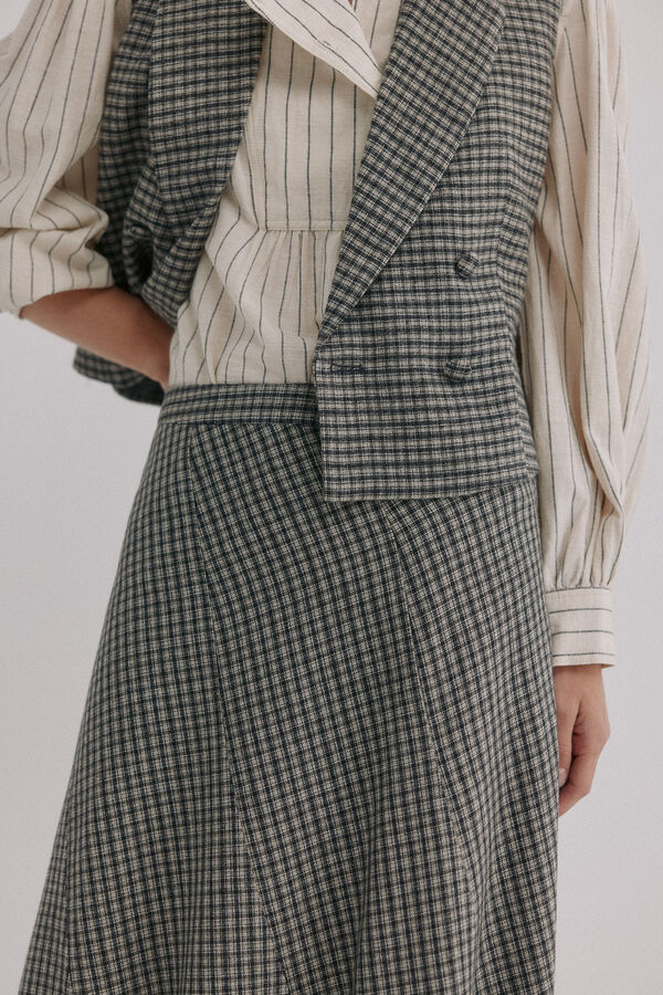 Hoss Intropia Romilda. Falda cuadros Estampado azul