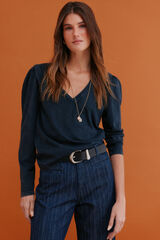 Hoss Intropia Maialen. Camiseta efecto lavado Gris