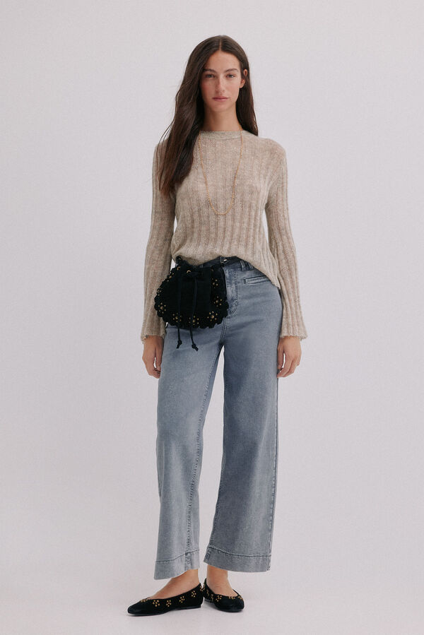 Hoss Intropia Neus. Jersey cuello redondeado Gris