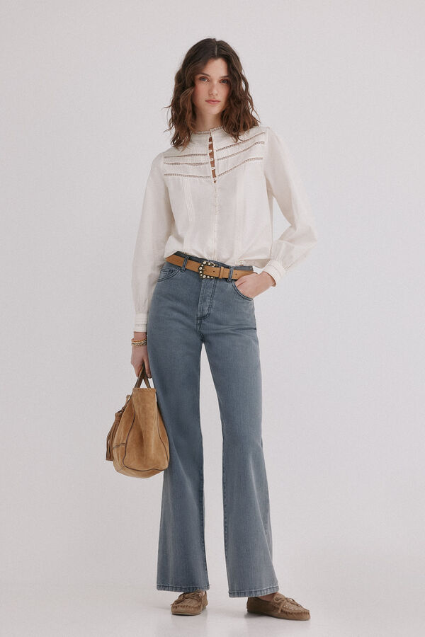 Hoss Intropia Catherine. Blusa rom&aacute;ntica Beige