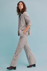 Hoss Intropia Elia. Blazer a rayas Gris