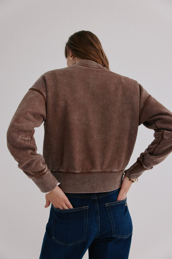 Hoss Intropia Manuela. Sudadera efecto lavado Marron
