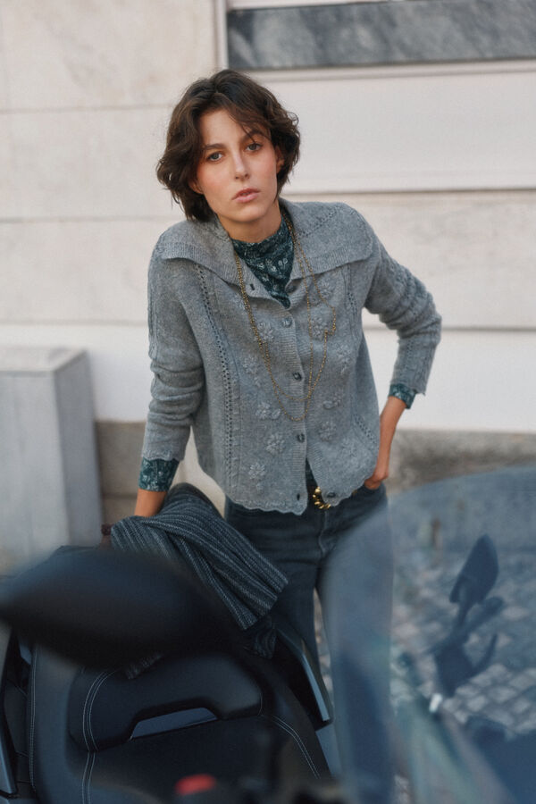Hoss Intropia Isabelina. C&aacute;rdigan de punto Gris