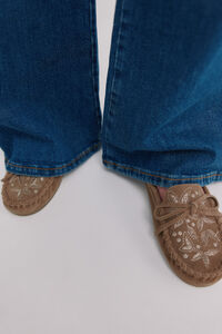 Hoss Intropia Marcela. Mocasines bordados de serraje