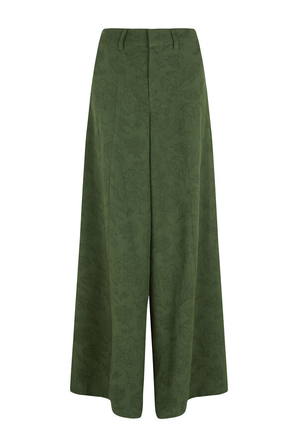 Hoss Intropia Patricia. Pantal&oacute;n tejido jaquard Kaki