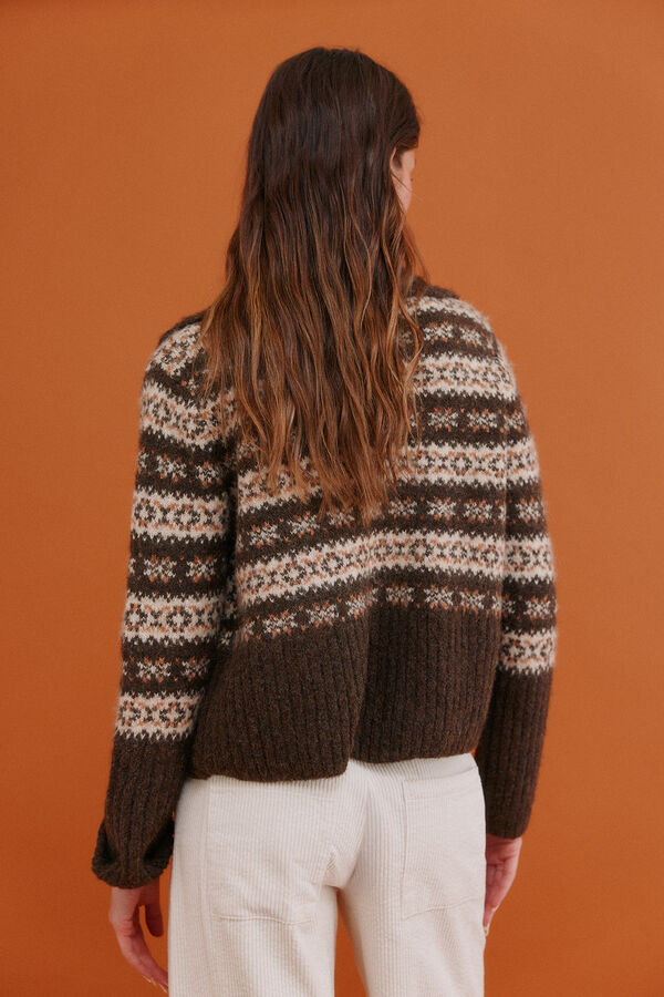 Hoss Intropia Inola. C&aacute;rdigan grecas Estampado Marron