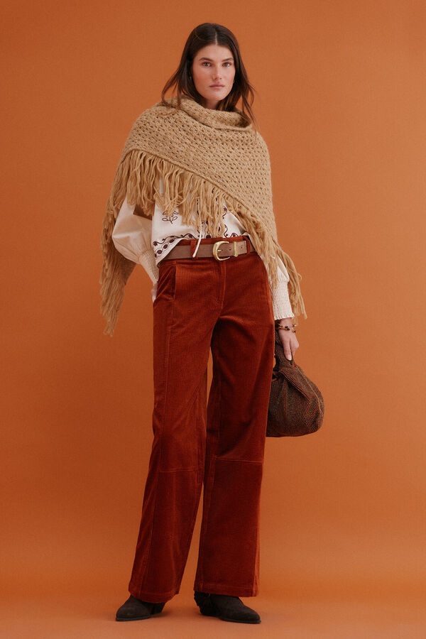 Hoss Intropia Pamela. Pantal&oacute;n wide leg Vino