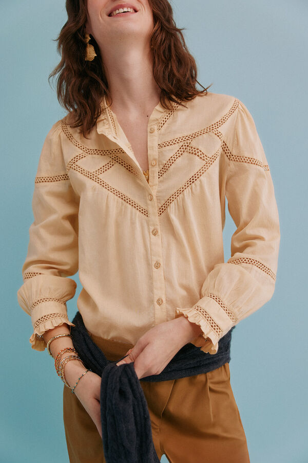 Hoss Intropia Chiara. Blusa rom&aacute;ntica Amarillo