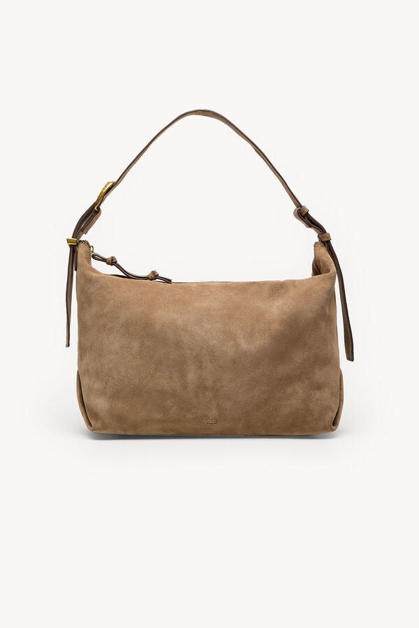 Hoss Intropia Natalia. Bolso de serraje Marron oscuro