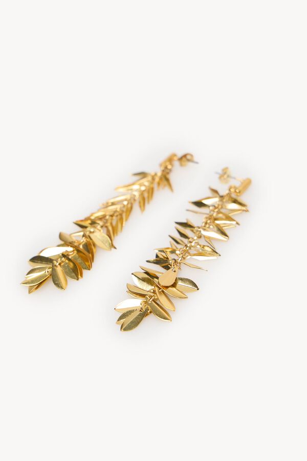 Hoss Intropia Nabis. Pendientes hojas Dorado