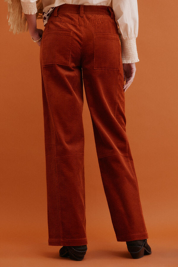 Hoss Intropia Pamela. Pantal&oacute;n wide leg Vino