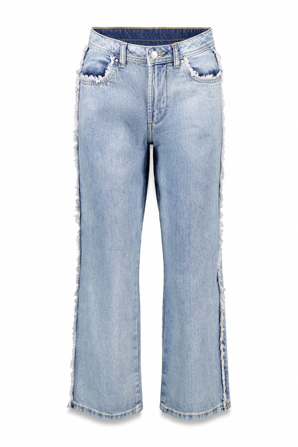 Hoss Intropia Berta. Vaqueros deshilachados Azul