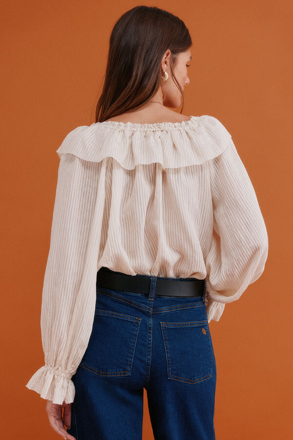 Hoss Intropia Cassandra. Blusa rom&aacute;ntica Marfil