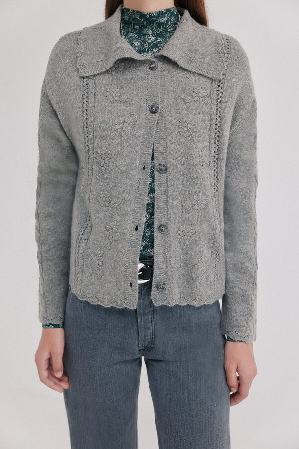 Hoss Intropia Isabelina. C&aacute;rdigan de punto Gris
