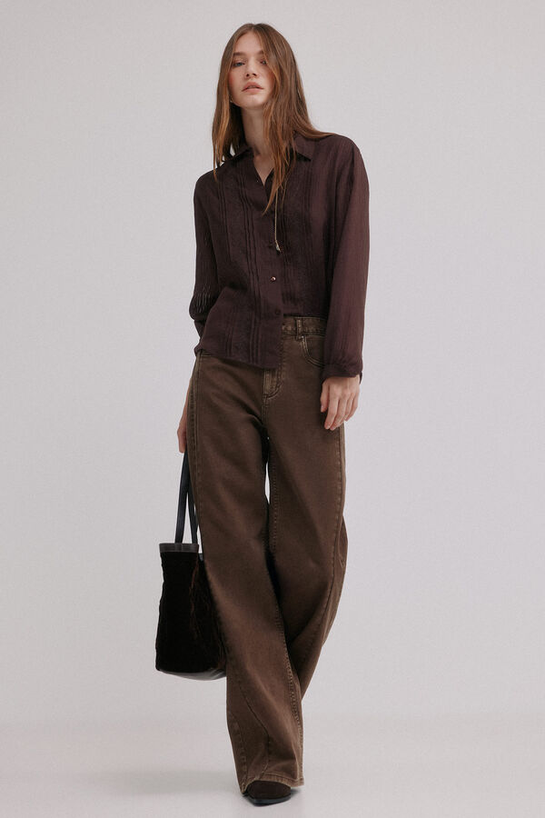 Hoss Intropia Beth. Vaqueros efecto lavado Marron