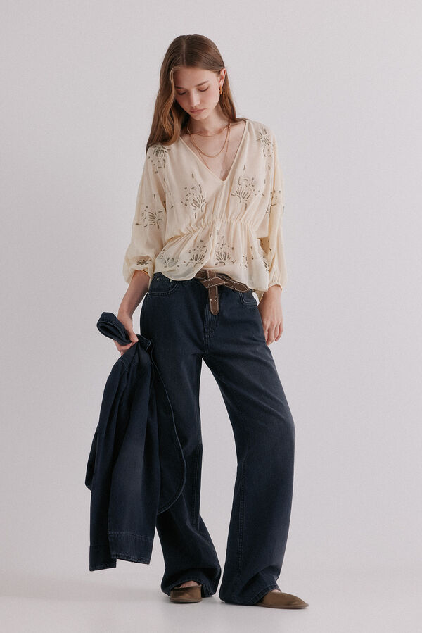 Hoss Intropia Beatrice. Vaqueros de corte recto Gris