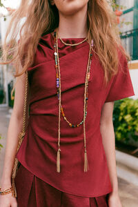 Hoss Intropia Nicole. Collar largo cadena trenzada