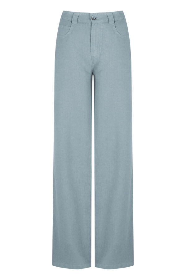 Hoss Intropia Paupa. Pantal&oacute;n de lino Azul