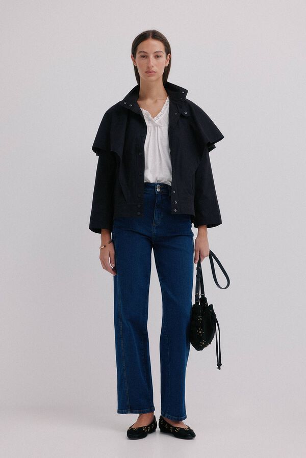 Hoss Intropia Marina. Camiseta bordada Blanco