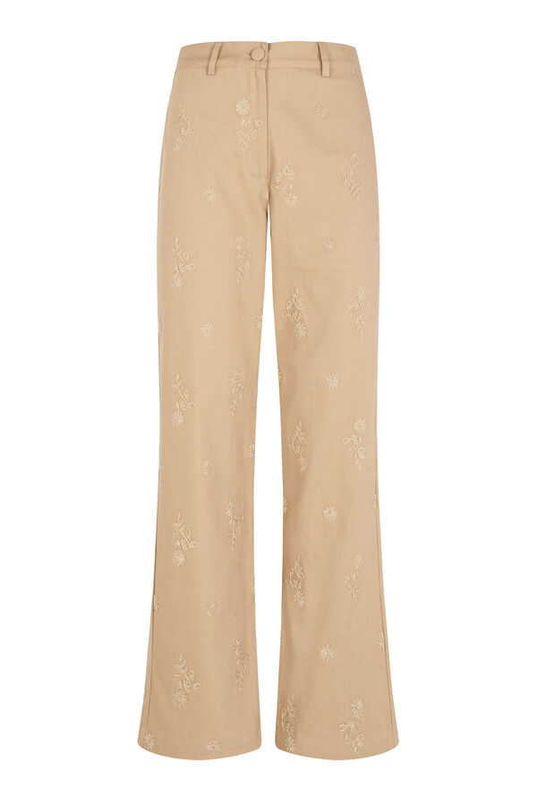 Hoss Intropia Paz. Pantalones corte wide leg Beige