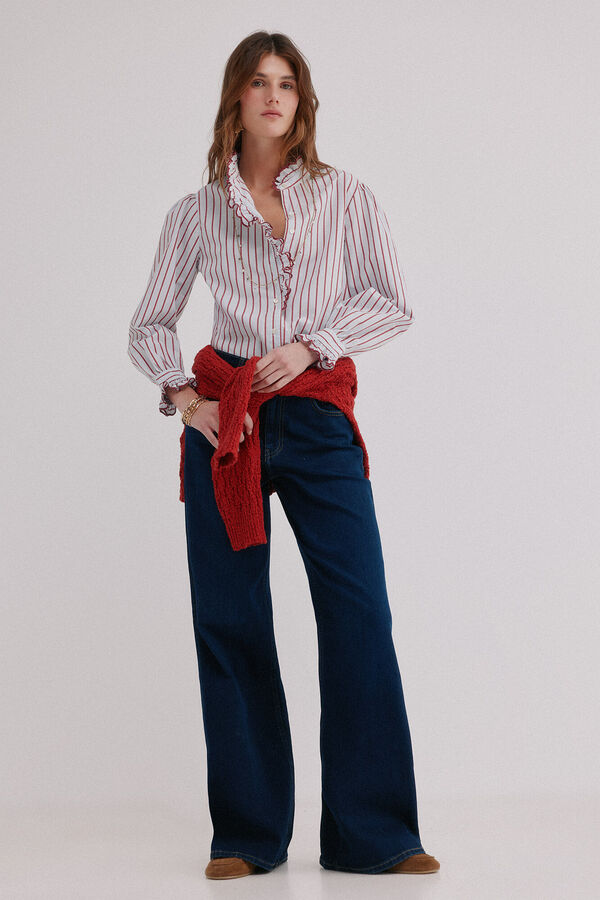 Hoss Intropia Camila. Blusa rom&aacute;ntica Azul