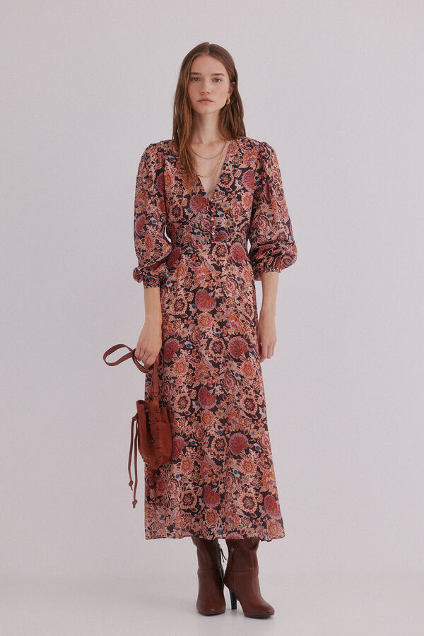 Hoss Intropia Aitana. Vestido estampado Estampado Marron