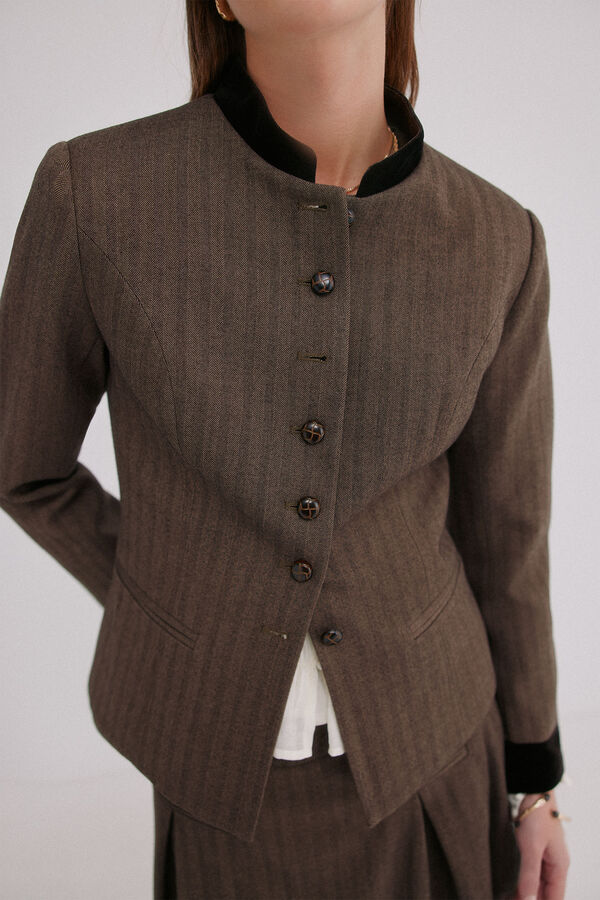 Hoss Intropia Emily. blazer entallada Marron