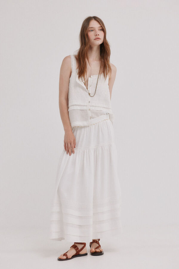 Hoss Intropia Rufina. Falda jaretas Beige