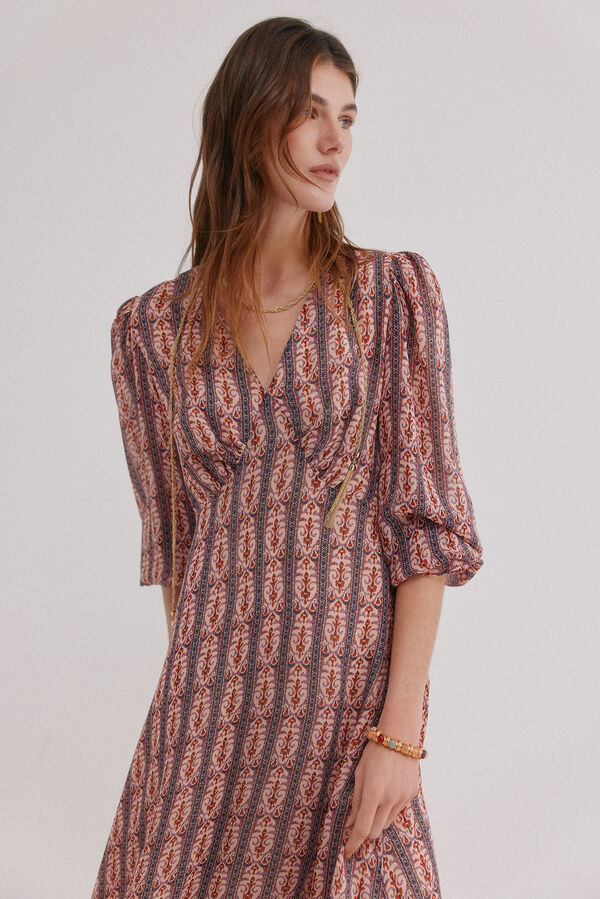 Hoss Intropia &Aacute;gueda. Vestido estampado Blanco