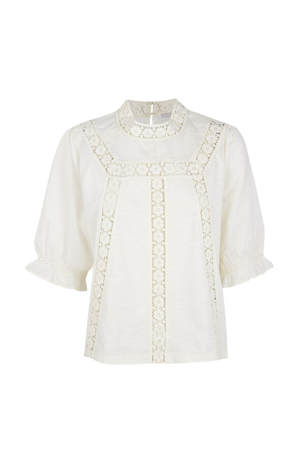 Hoss Intropia Martina. Camiseta rom&aacute;ntica Blanco