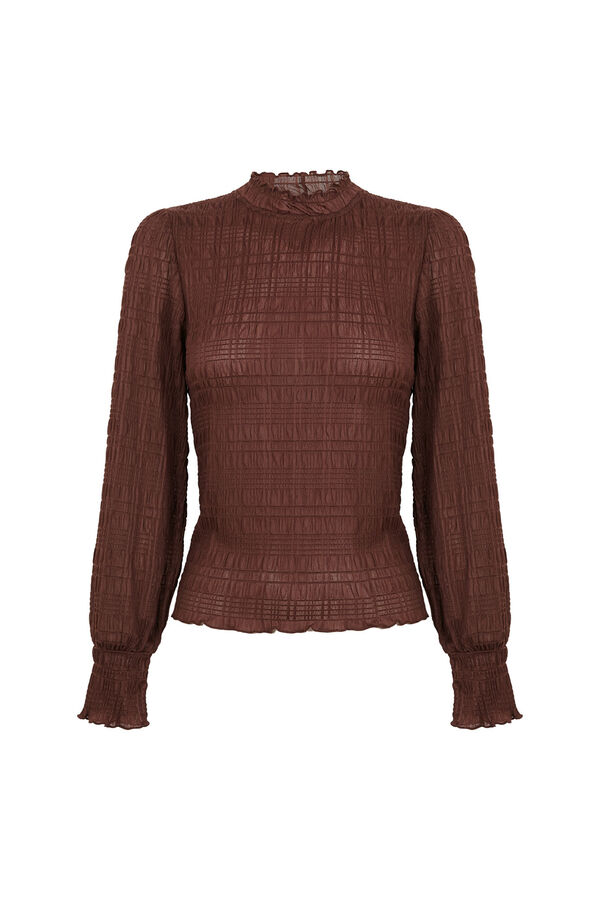 Hoss Intropia Mafalda. Top fruncido Marron