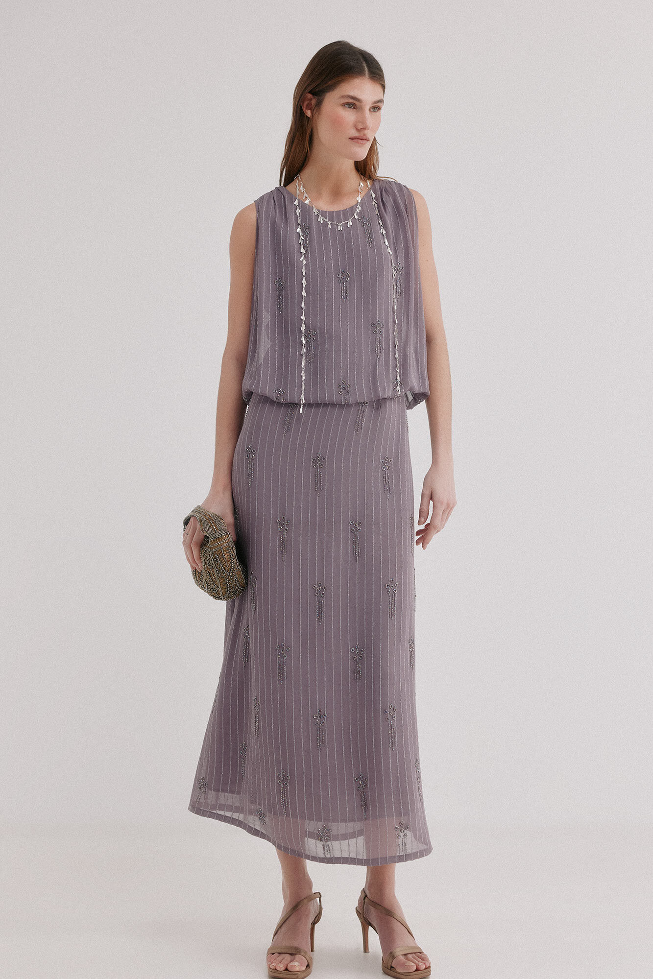 Hoss Intropia Alejandra. Vestido bordado