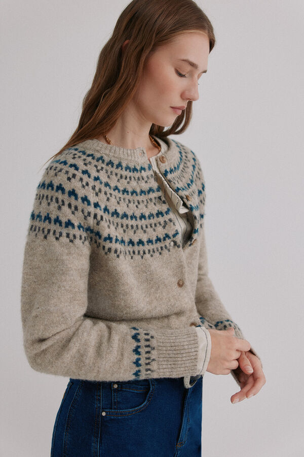 Hoss Intropia Nilda. Chaqueta tricot Estampado granate