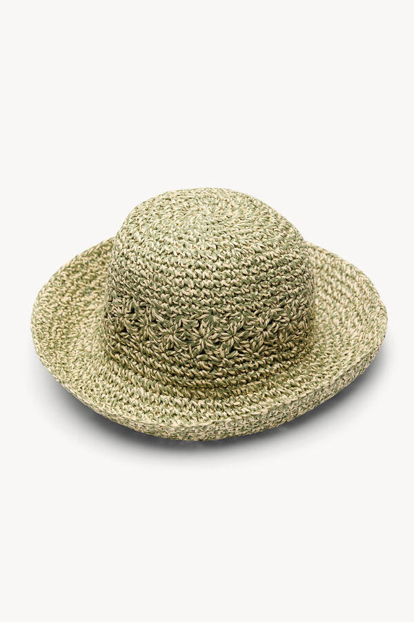 Hoss Intropia Larisa. Sombrero bucket rafia Kaki