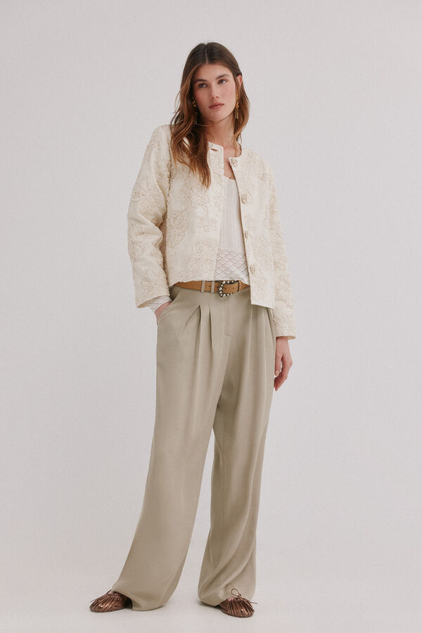 Hoss Intropia Eider. Chaqueta jacquard Marfil